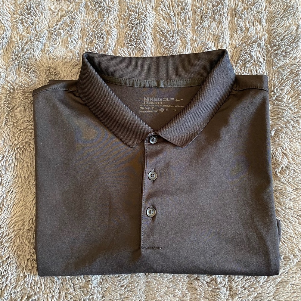 Men Nike Black Golf Polo